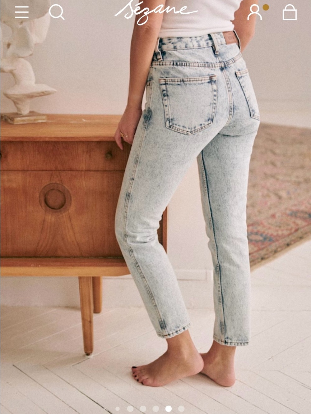 Sezane Le Brut Denim Edge Blue